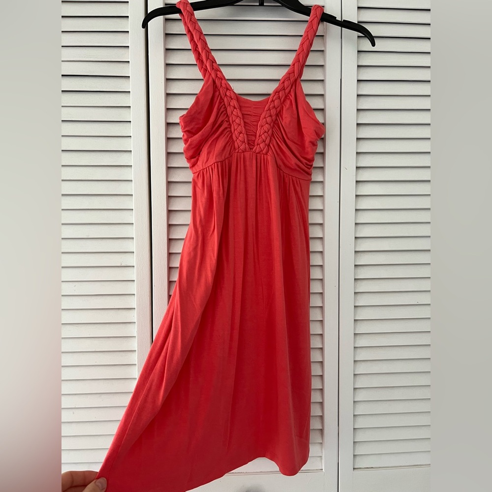 Even Coral Braided Dress
